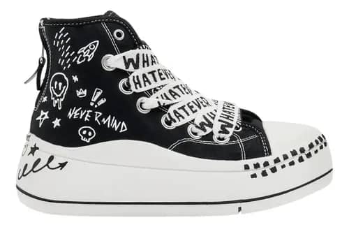 Zapatillas 47 Street Mujer Graff Blanco-negro