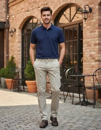 Pantalón Recto Hombre Gabardina- Varios Colores - B A Jeans