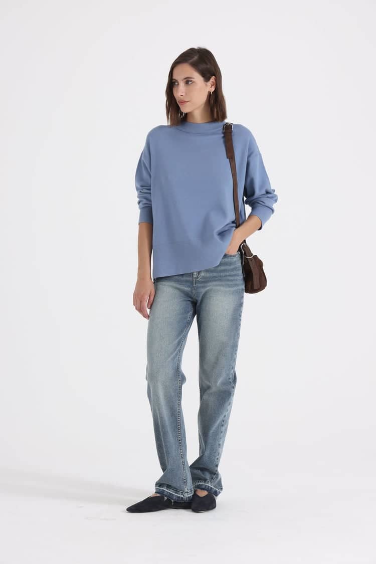 Sweater Tejido Cuello Redondo Pia