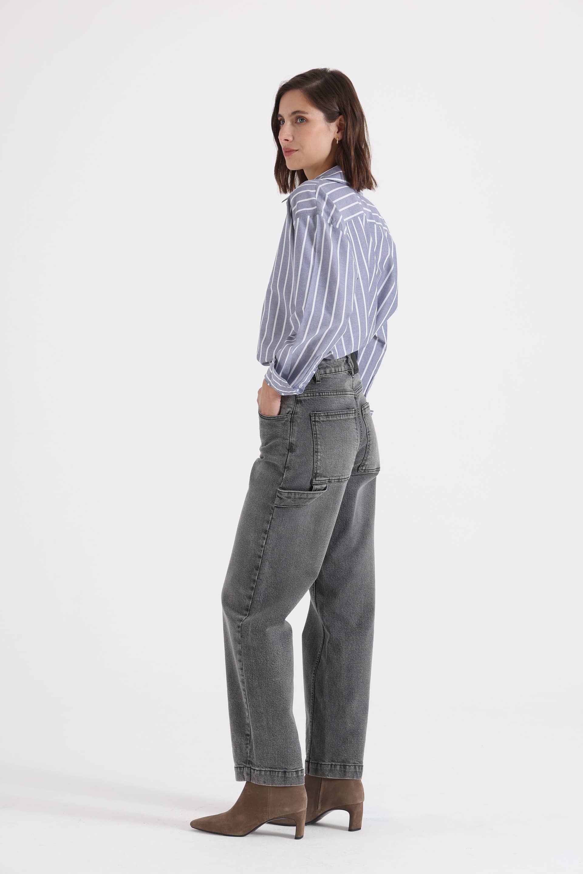 Y011 Baggy T.medio Gris Profundo