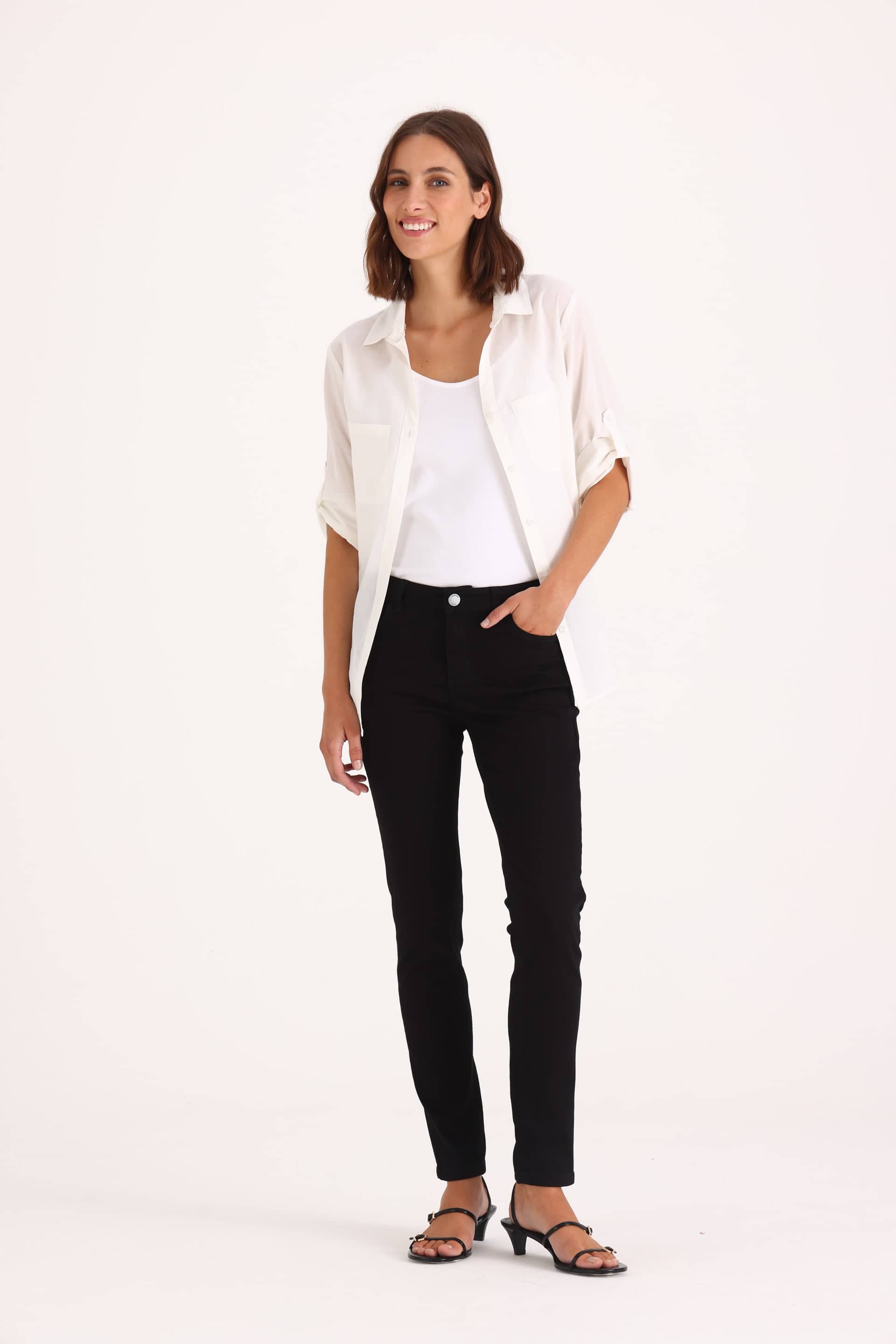 Jean Skinny Tiro Alto Emma Color