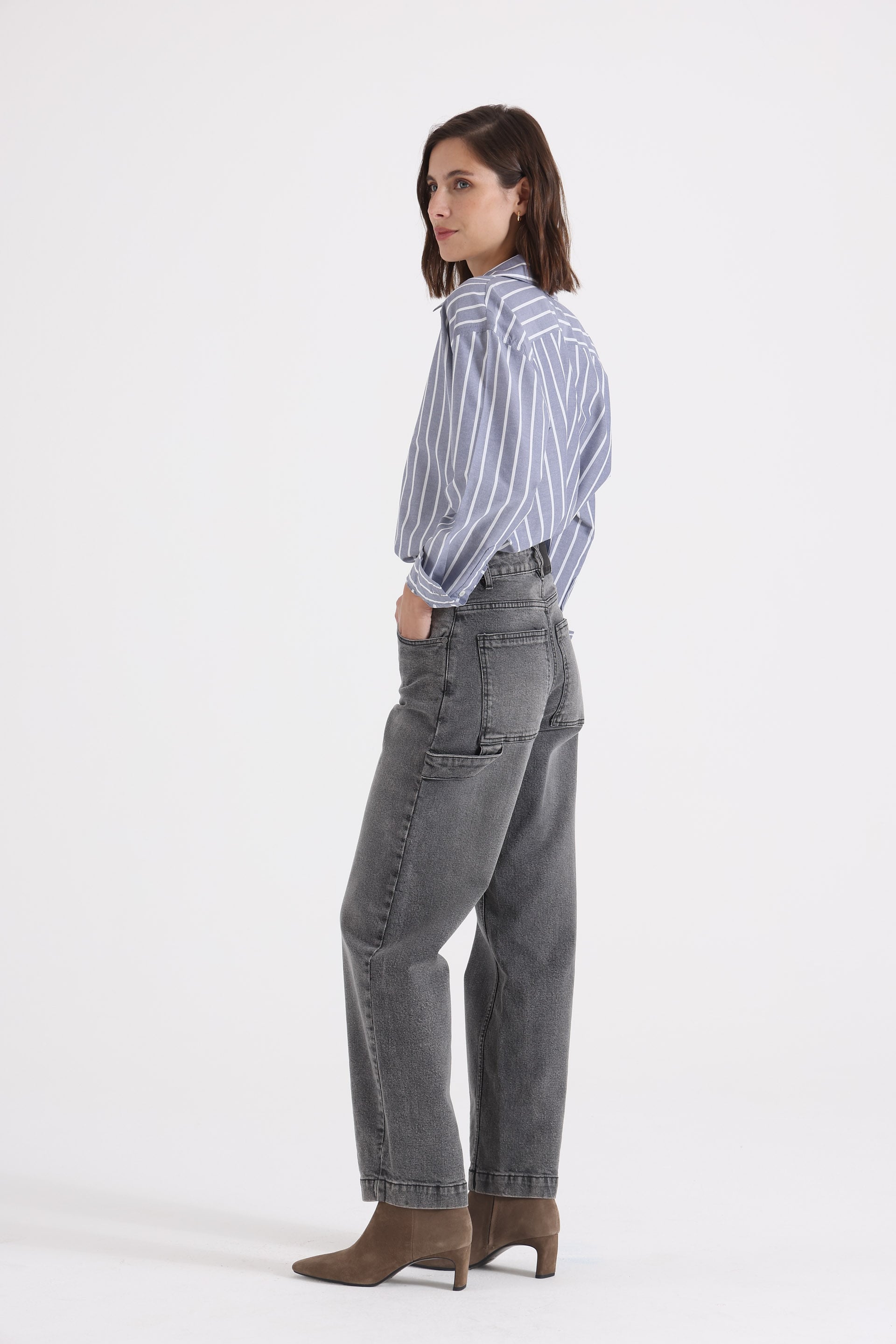 Y011 Baggy T.medio Gris Profundo